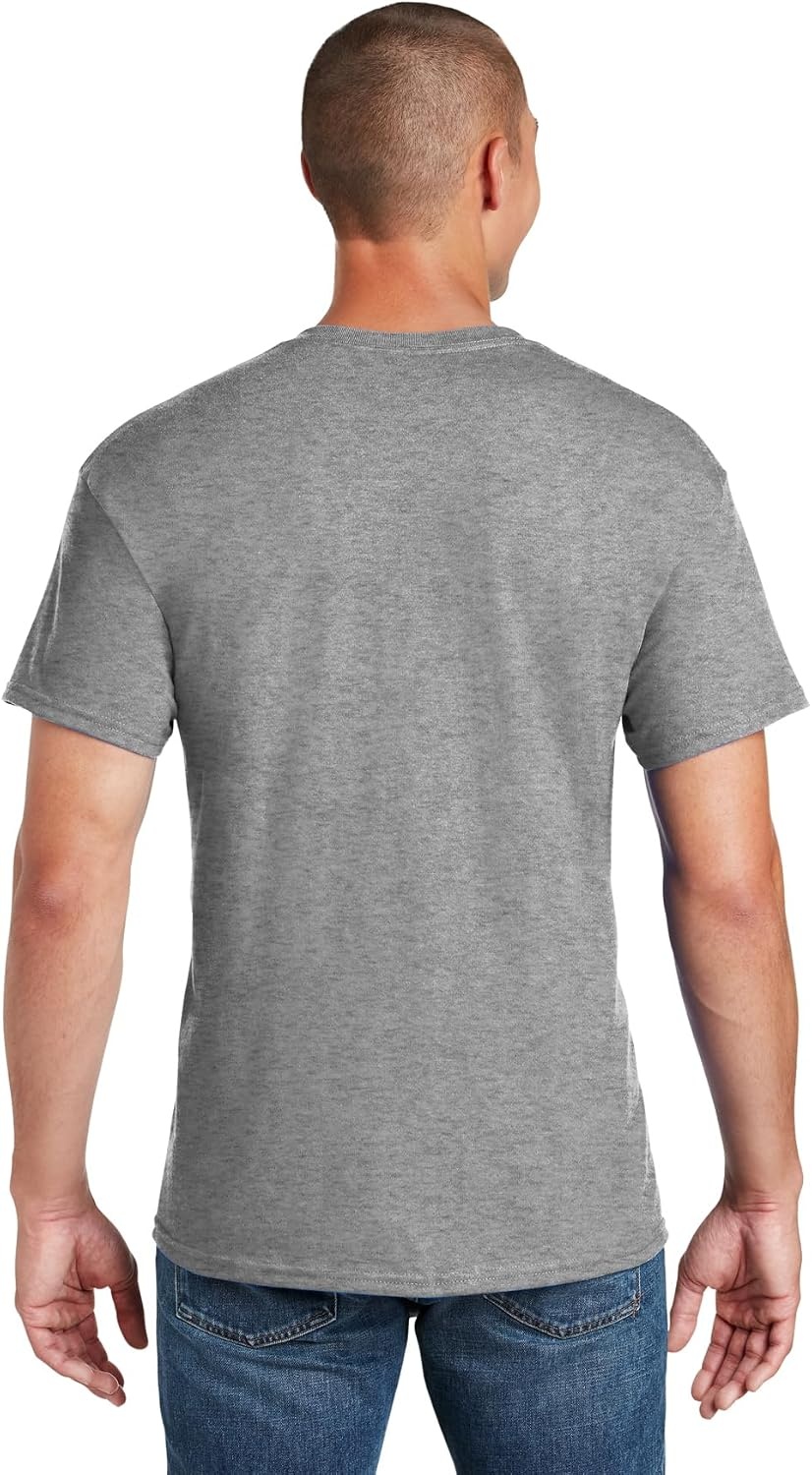 image:imageGildan Mens Short Sleeve 4Pack Polyester Performance TShirt X1 Safety Orange 1 Graphite Heather