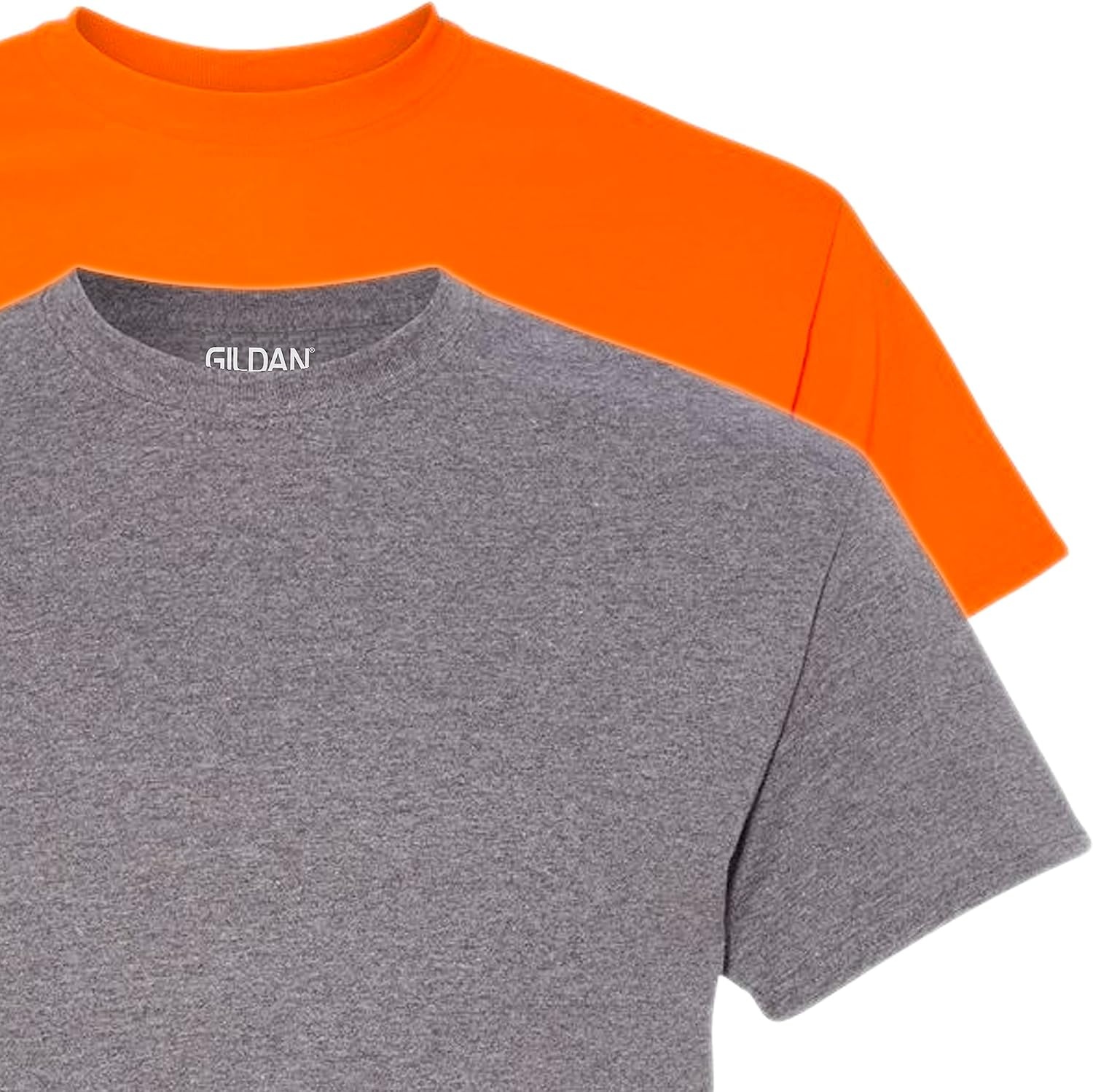 image:imageGildan Mens Short Sleeve 4Pack Polyester Performance TShirt X1 Safety Orange 1 Graphite Heather