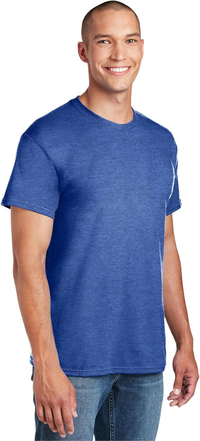 image:imageGildan Mens Short Sleeve 4Pack Polyester Performance TShirt XElectricgreenHthrsportroyal