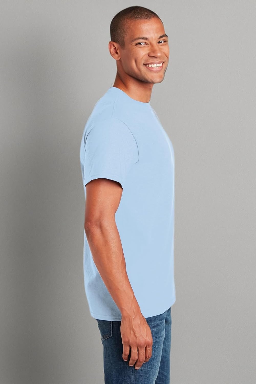 image:imageGildan Mens Short Sleeve 4Pack Polyester Performance TShirt XGreen light Blue