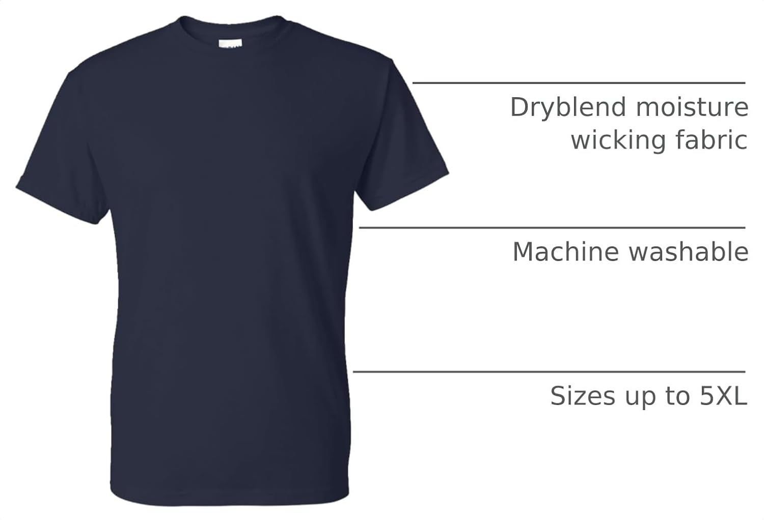 image:imageGildan Mens Short Sleeve 4Pack Polyester Performance TShirt XNavy 2pack