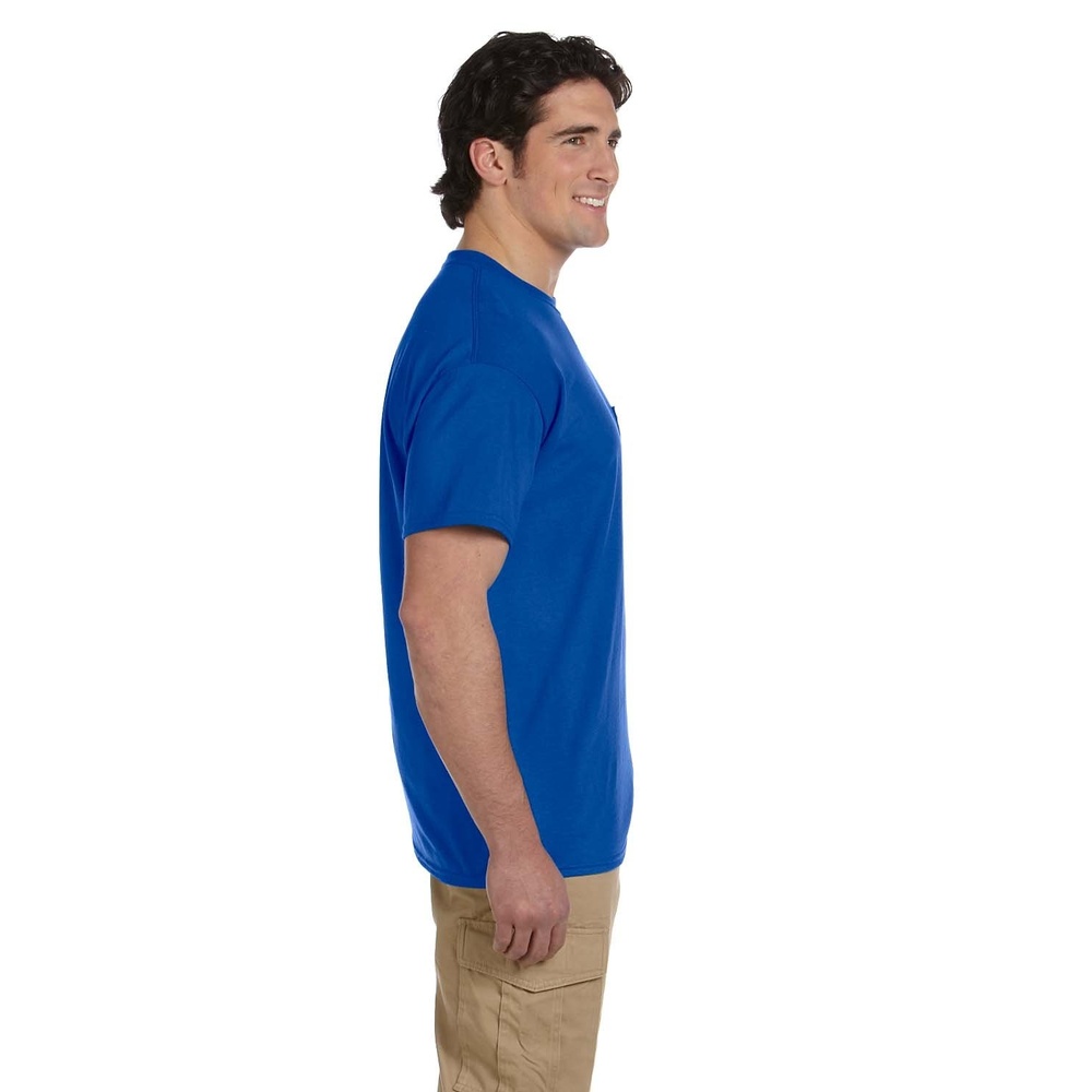 image:imageGildan Adult 56 oz 5050 Short Sleeve TShirt wpocket in Royal  XLarge