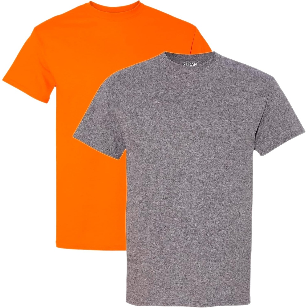 image:imageGildan Mens Short Sleeve 4Pack Polyester Performance TShirt X1 Safety Orange 1 Graphite Heather