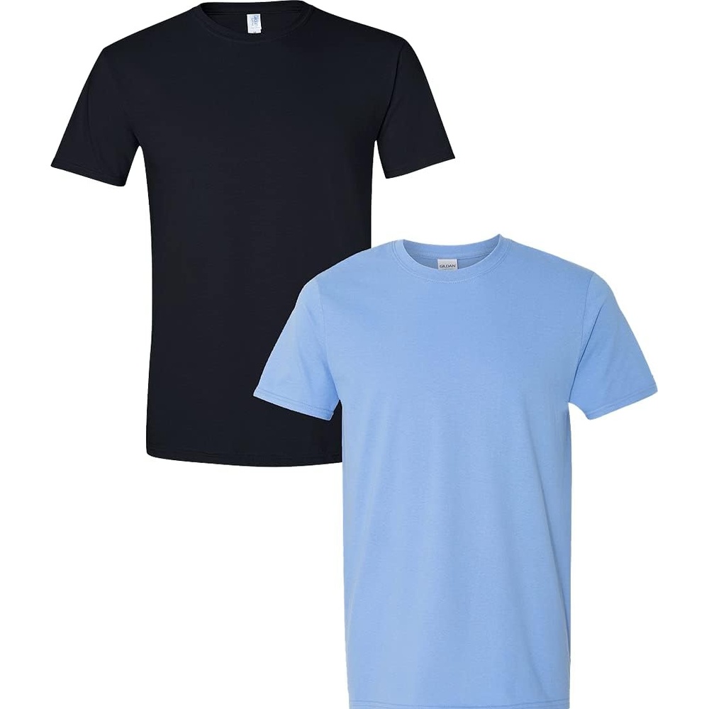 image:imageGildan Mens Short Sleeve 4Pack Polyester Performance TShirt XBlackCarolina Blue
