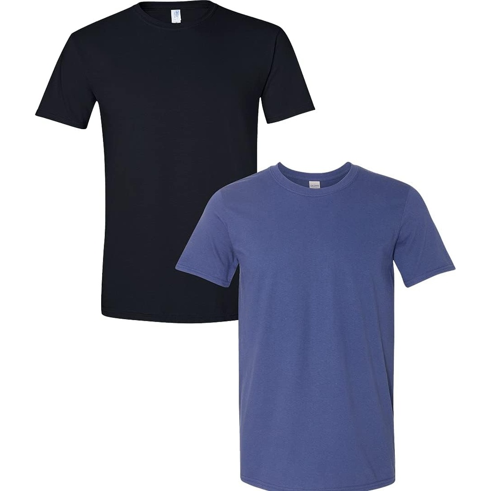 image:imageGildan Mens Short Sleeve 4Pack Polyester Performance TShirt XBlackMetro Blue