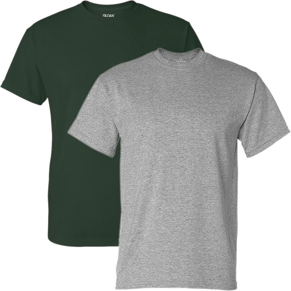 image:imageGildan Mens Short Sleeve 4Pack Polyester Performance TShirt XForestgreenSportgrey