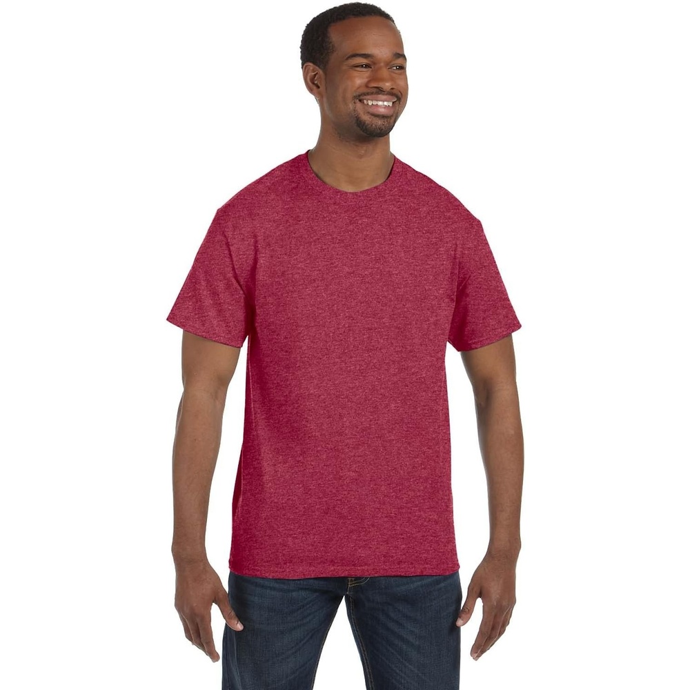 image:imageGildan Mens Short Sleeve 4Pack Polyester Performance TShirt XHeather Red