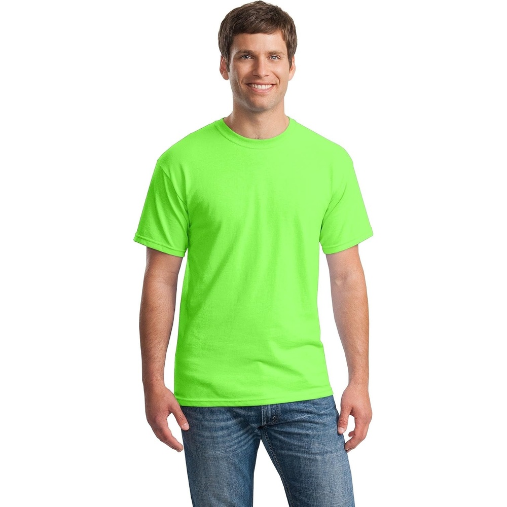 image:imageGildan Mens Short Sleeve 4Pack Polyester Performance TShirt XNeon Green