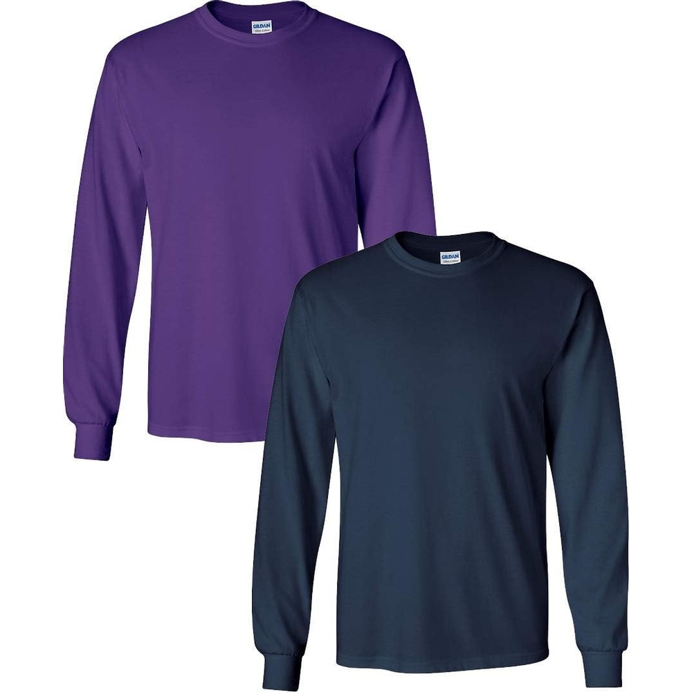 image:imageGildan Mens Short Sleeve 4Pack Polyester Performance TShirt XPurpleNavy