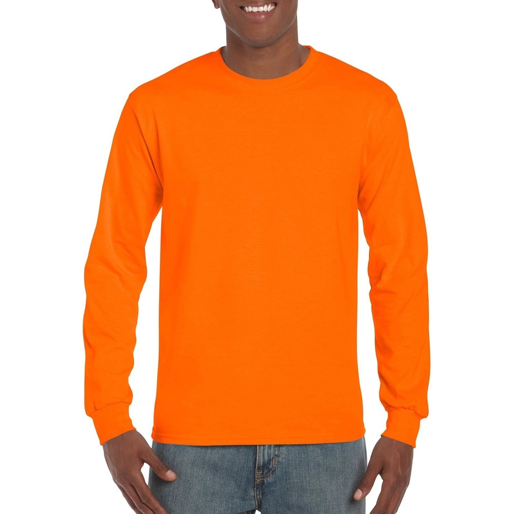 image:imageGildan Mens Short Sleeve 4Pack Polyester Performance TShirt XSafety Orange