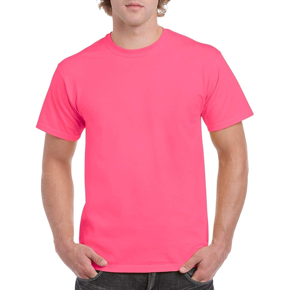 image:imageGildan Mens Short Sleeve 4Pack Polyester Performance TShirt XSafety Pink