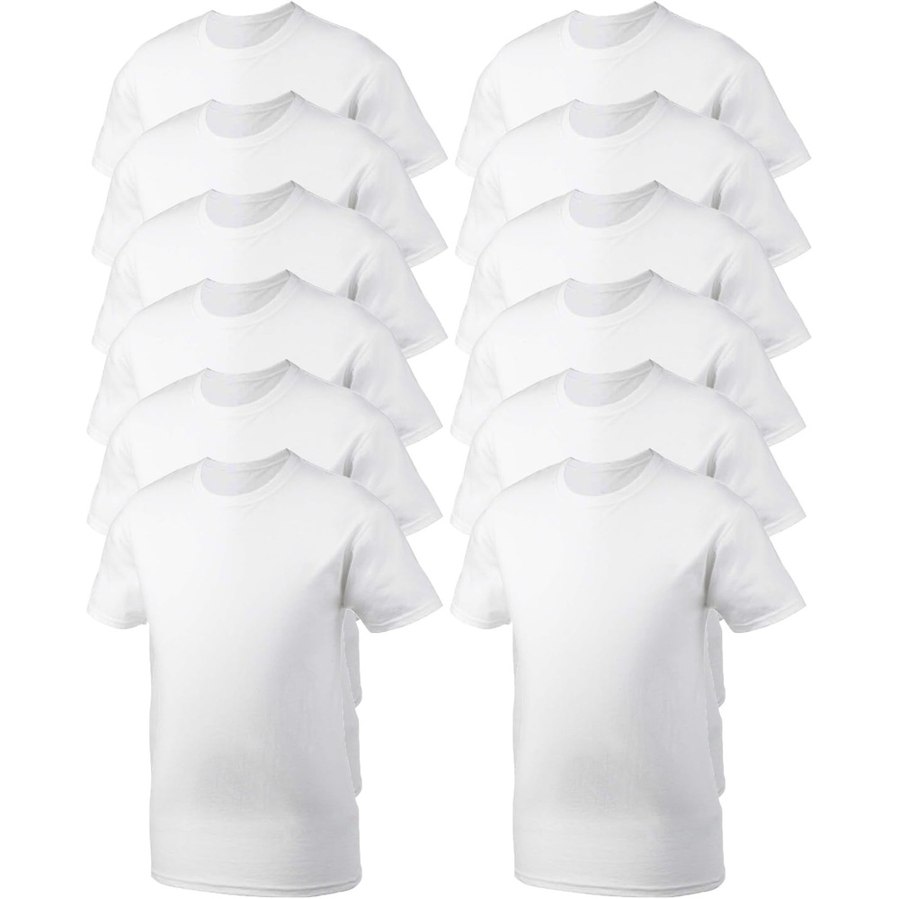 image:imageGildan Mens Short Sleeve 4Pack Polyester Performance TShirt XWhite 12pack