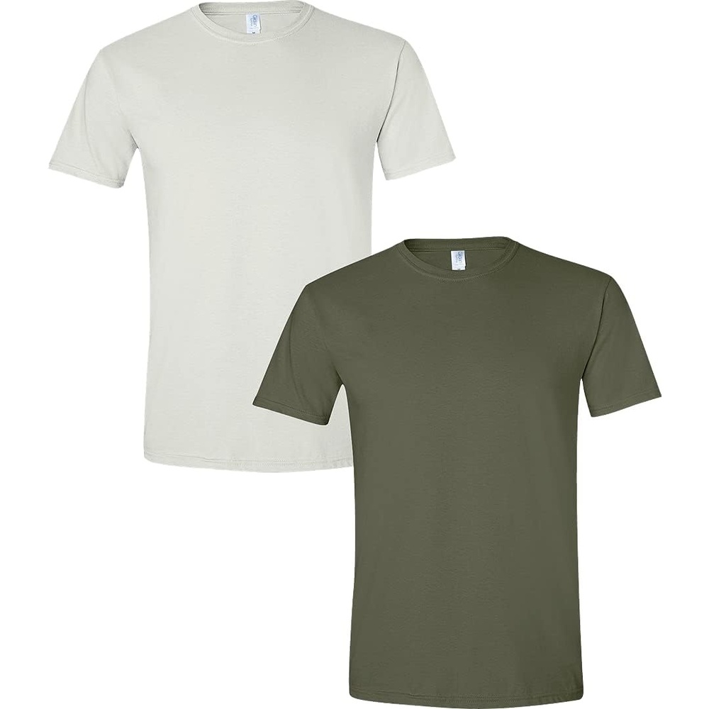 image:imageGildan Mens Short Sleeve 4Pack Polyester Performance TShirt XWhiteMilitary Green