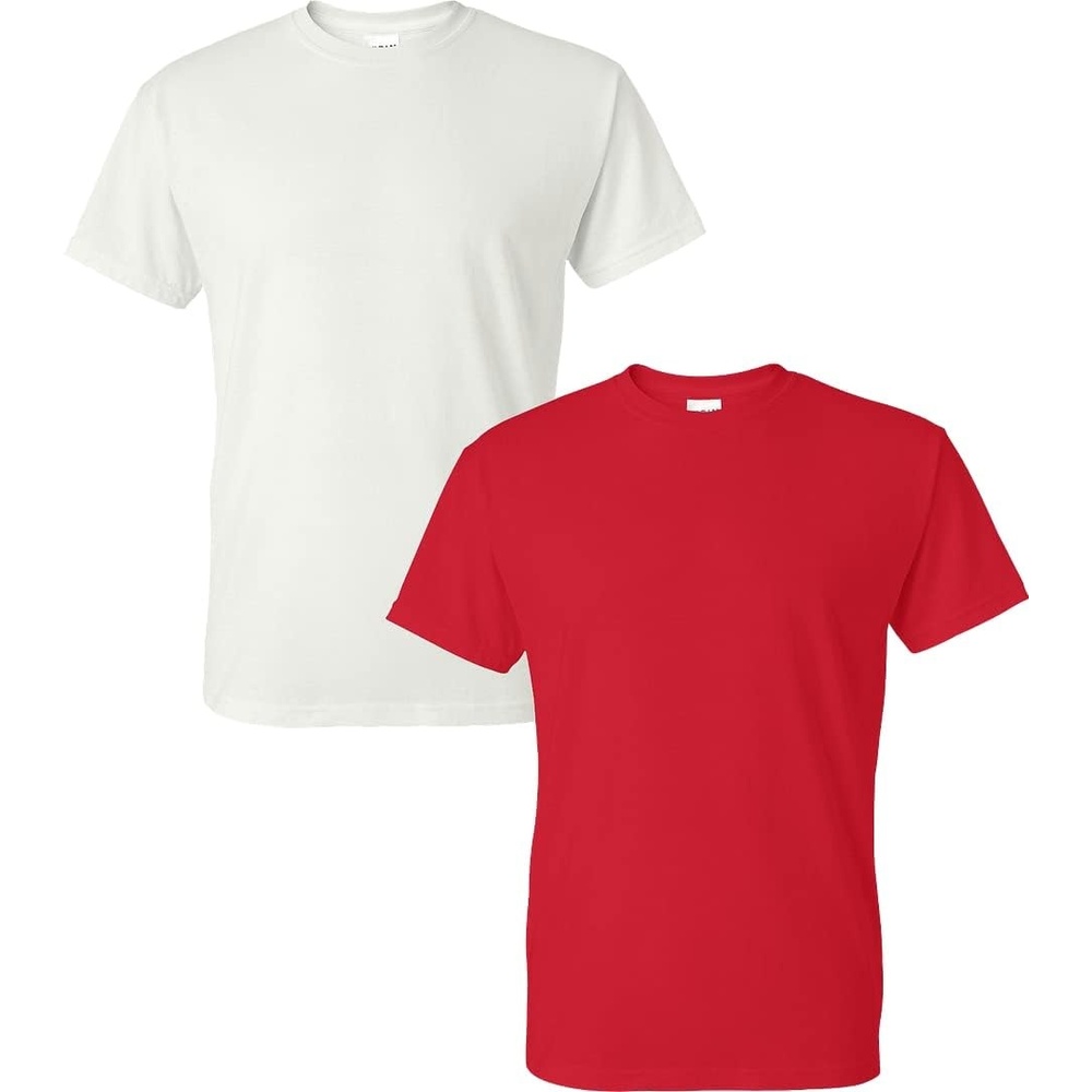 image:imageGildan Mens Short Sleeve 4Pack Polyester Performance TShirt XWhiteRed