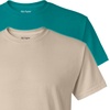 Gildan Men’s Short Sleeve 4-Pack Polyester Performance T-Shirt X(Jadedome/Sand)