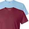 Gildan Men’s Short Sleeve 4-Pack Polyester Performance T-Shirt X(Lightblue/Maroon)