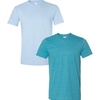 Gildan Adult Softstyle Cotton T-Shirt, Style G64000, Multipack(Lightblue-hthgalapagos)