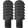 Gildan Men’s Short Sleeve 4-Pack Polyester Performance T-Shirt X(Black (12-pack))