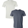 White/Heather Navy