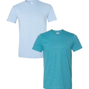 Gildan Adult Softstyle Cotton T-Shirt, Style G64000, Multipack(Lightblue-hthgalapagos)