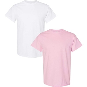 Gildan Adult Ultra Cotton T-Shirt, Style G2000, Multipack((1) White + (1) Light Pink)