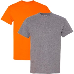 Gildan Men’s Short Sleeve 4-Pack Polyester Performance T-Shirt X((1) Safety Orange + (1) Graphite Heather)