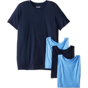 Gildan Men’s Short Sleeve 4-Pack Polyester Performance T-Shirt X(Blue navy)
