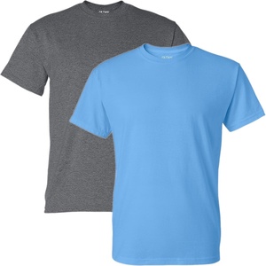 Gildan Men’s Short Sleeve 4-Pack Polyester Performance T-Shirt X(Darkheather/Carolinablue)